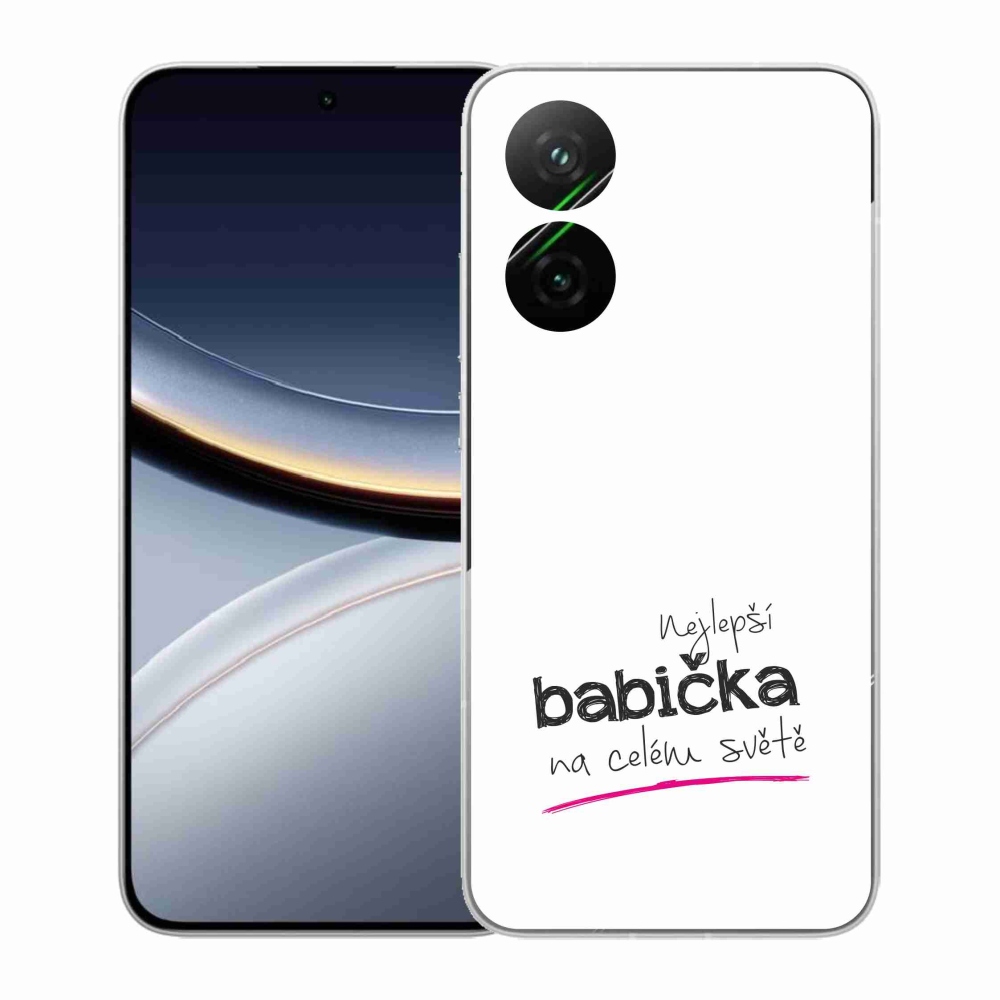 Gél borító mmCase a Xiaomi Poco F7 5G-n - a legjobb nagymama 4 fehér háttérrel
