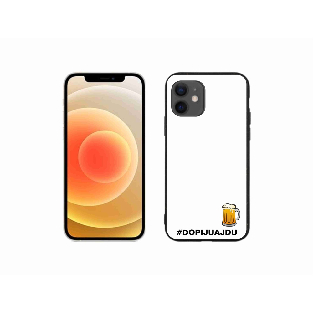 Gél borítás mmCase iPhone 12 mini készülékhez - sör motívum 1 fehér háttér