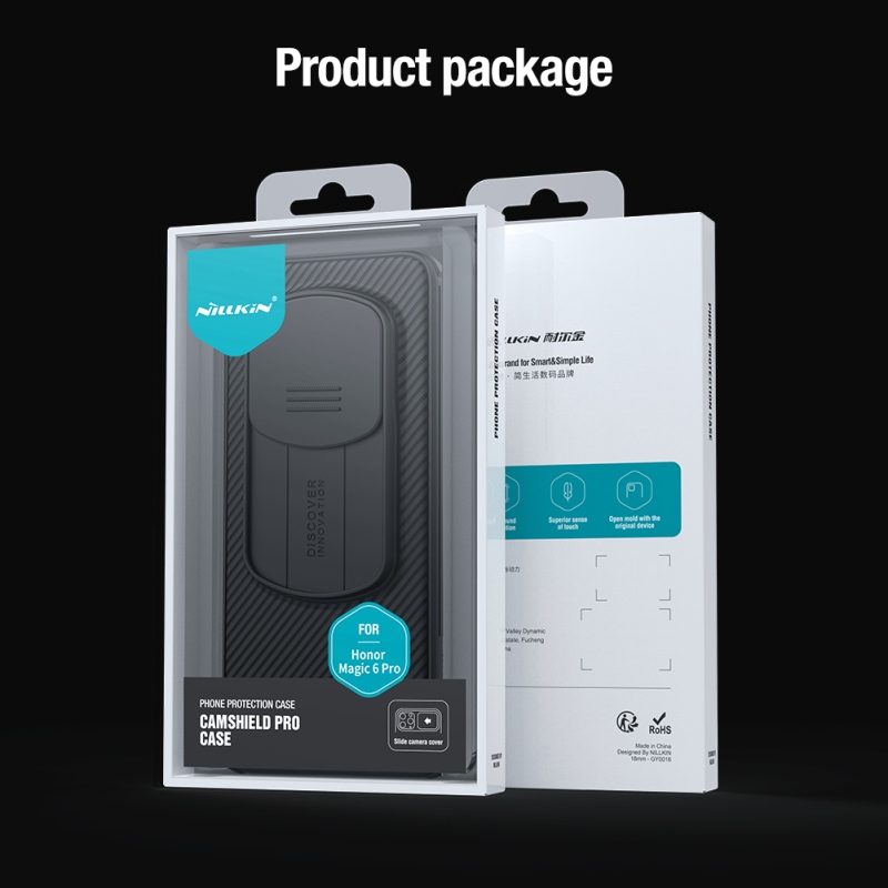 Nillkin CamShield PRO hátlap a Honor Magic 6 Pro fekete színű készülékhez