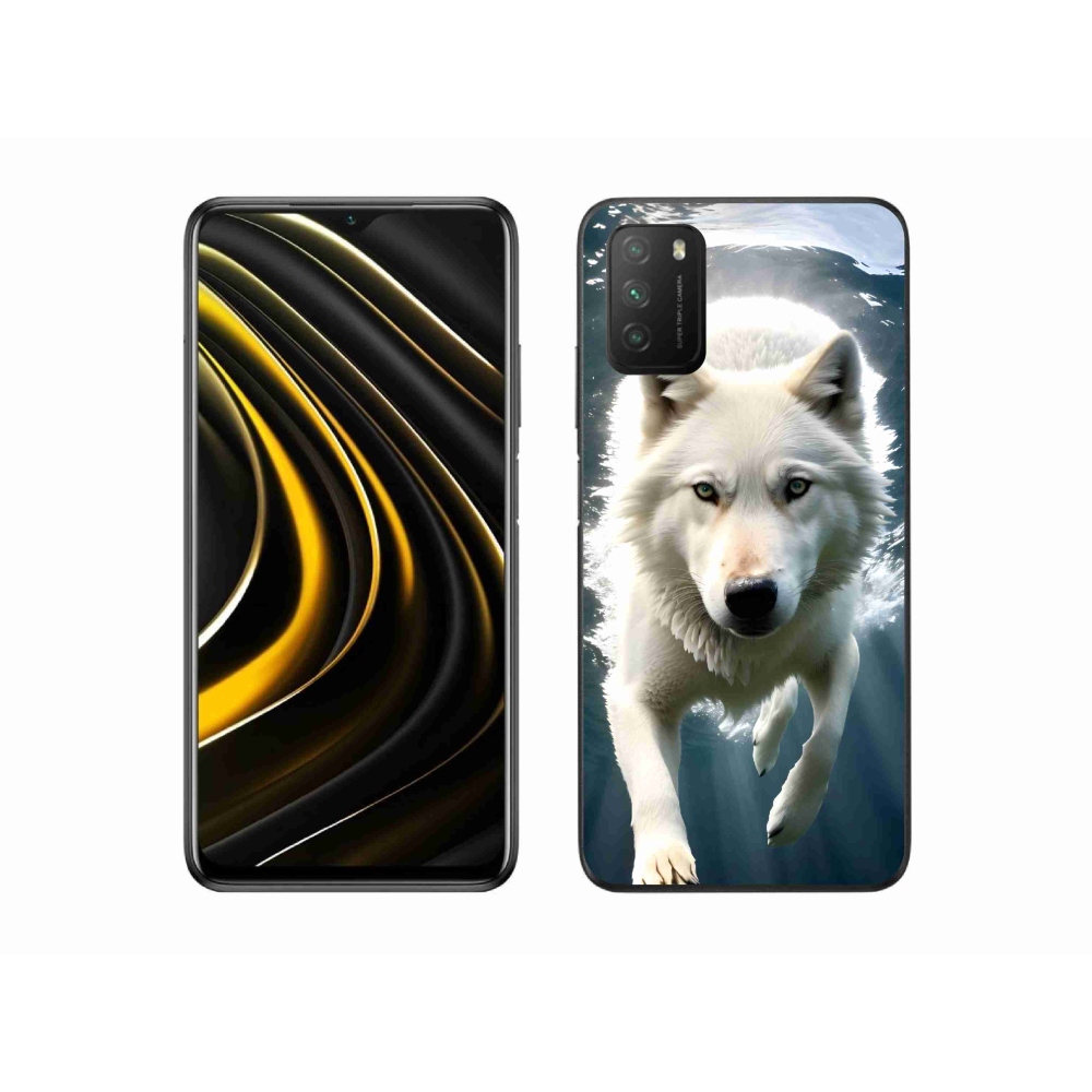 Gél borítás mmCase a Xiaomi Poco M3-hoz - fehér farkas