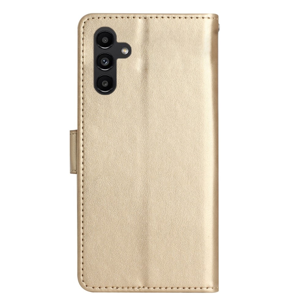 Virágok könyv tok Samsung Galaxy S25+ készülékhez - arany színben
