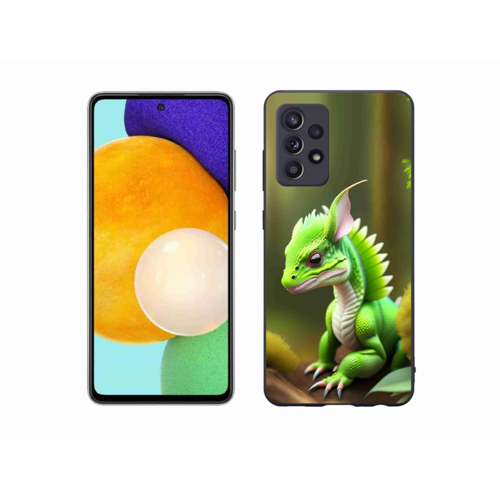Gél védőhuzat mmCase Samsung Galaxy A52s 5G - zöld sárkányhoz