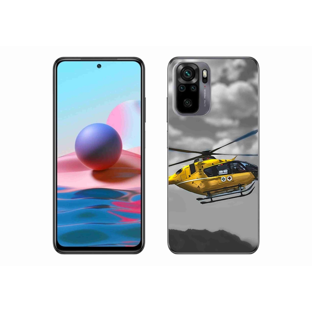 Gél borítás mmCase a Xiaomi Poco M5s készülékhez - sárga helikopter