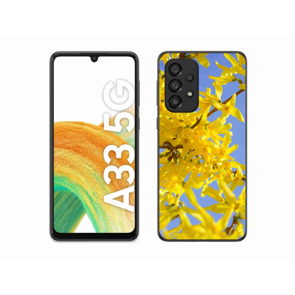 Gél borítás mmCase Samsung Galaxy A33 5G - sárga virágok