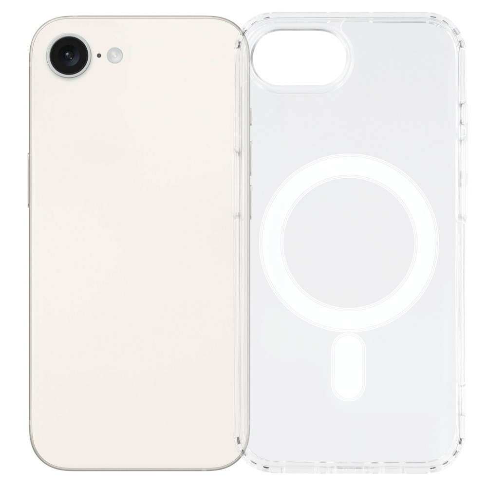 Átlátszó zselés tok MagSafe készülékkel iPhone 16e készülékhez