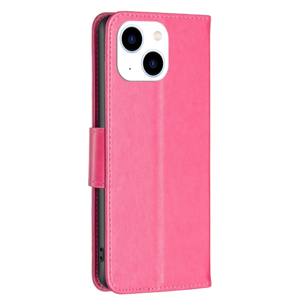 Pillangó könyvtáska iPhone 15-re - rózsaszín