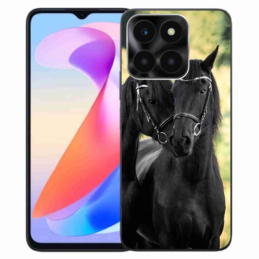 Zselés borítás mmCase a Honor X6a számára - két fekete ló