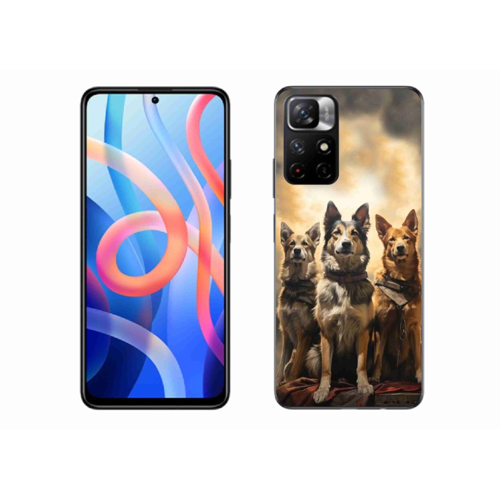 Gél borító mmCase a Xiaomi Redmi Note 11S 5G-hez - három kutya