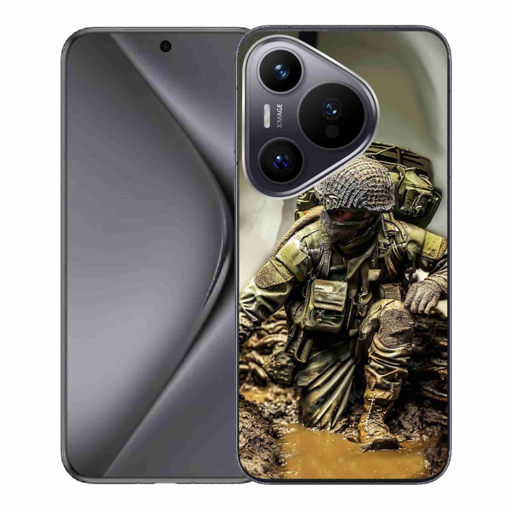 Zselés borítás mmCase a Huawei Pura 70-hez - katona