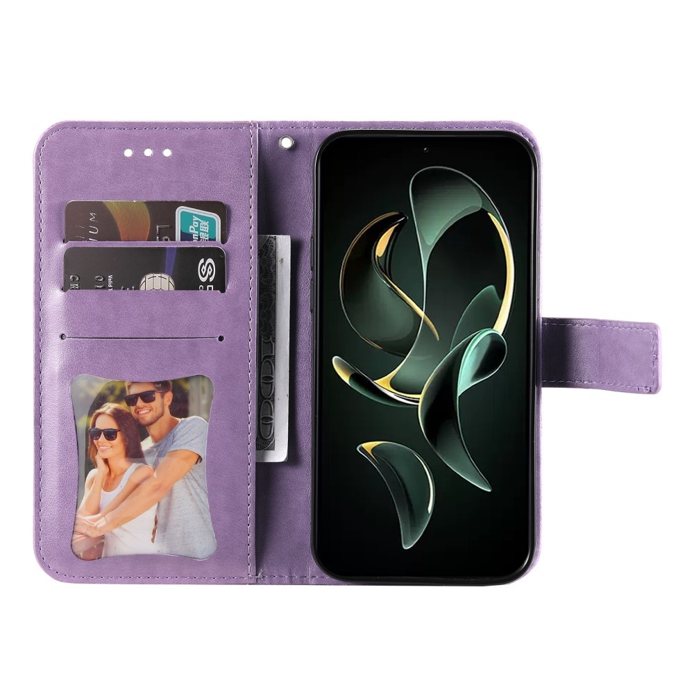 Mandala könyvtáska Xiaomi 13T/13T Pro készülékhez - lila