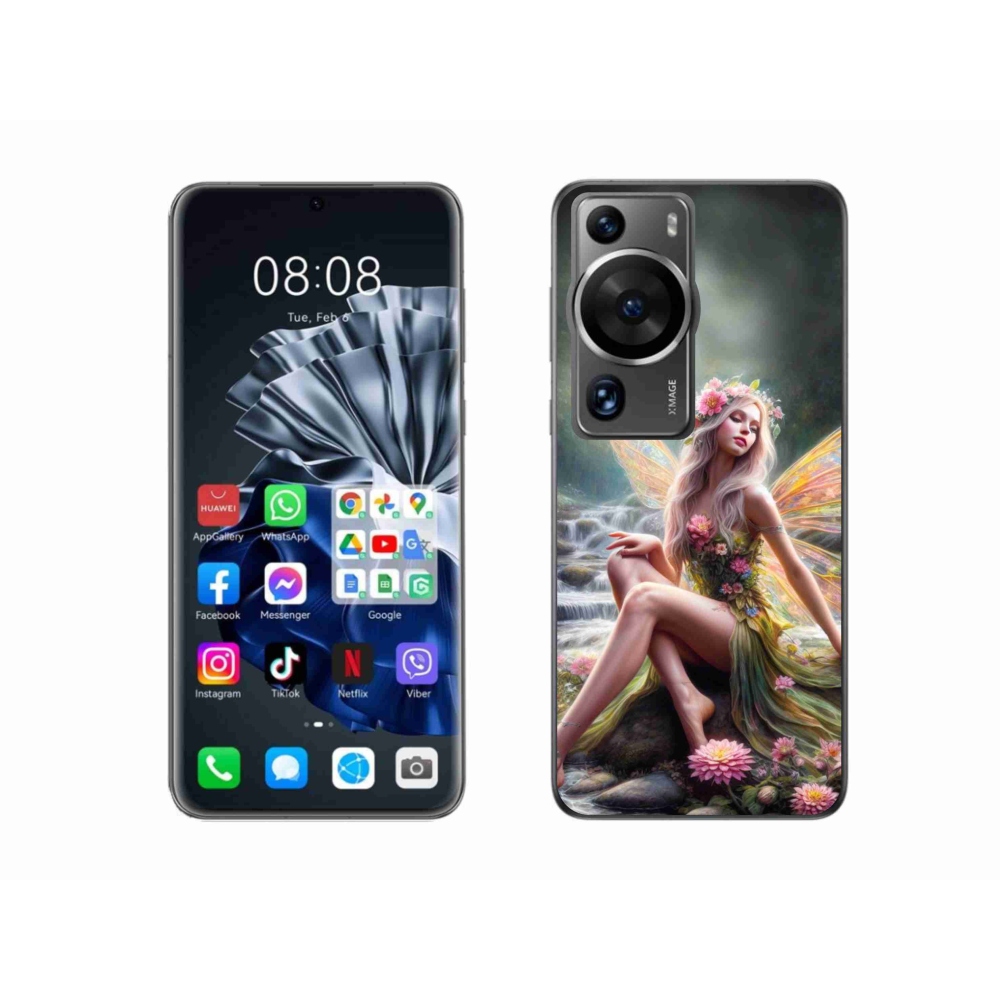 Gél borítás mmCase a Huawei P60 Pro - pillangó nőhöz 1