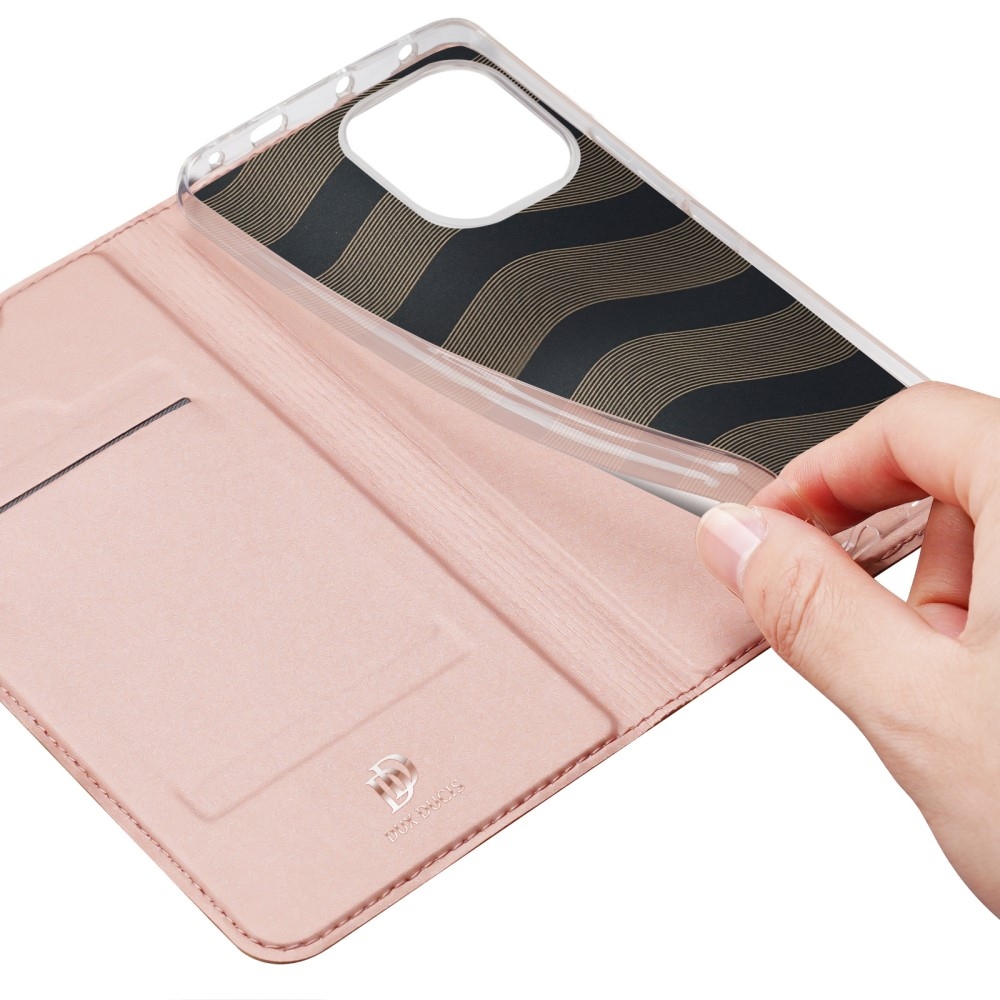 DUX könyv tok Xiaomi Redmi Note 14-hez - rózsaarany színben