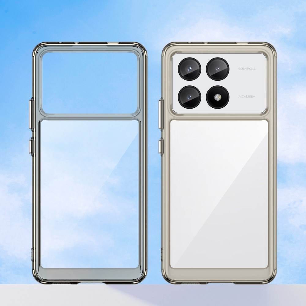 Gél tok fix hátlappal a Xiaomi Poco X6 Pro 5G készülékhez - szürke