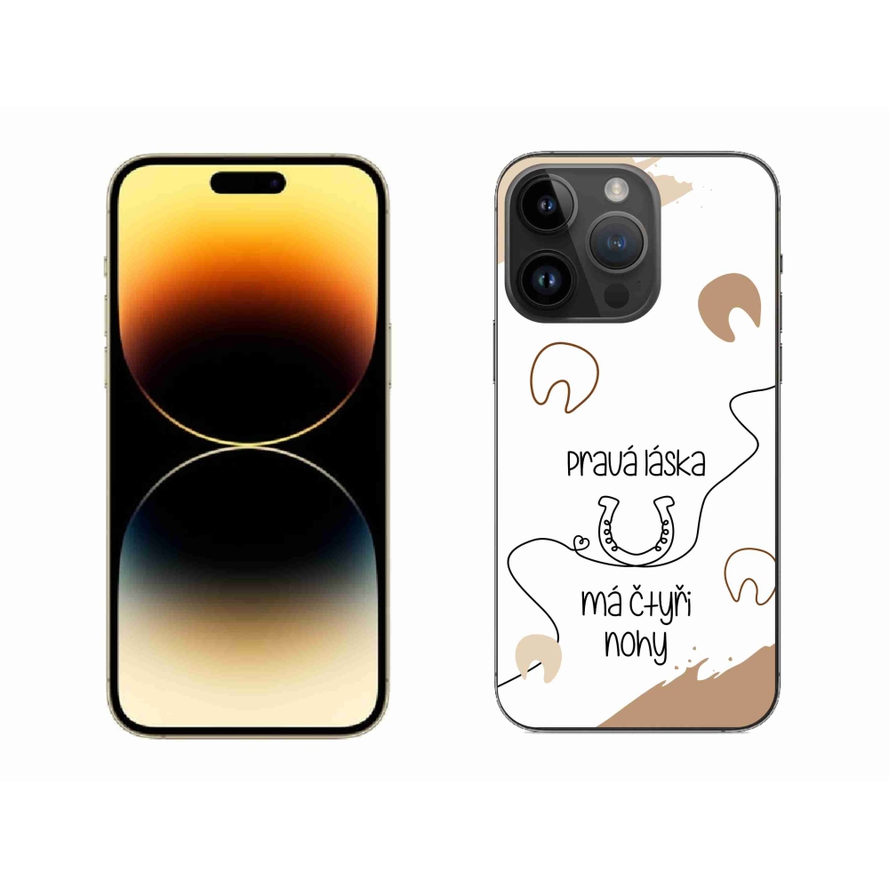Gél borítás mmCase iPhone 14 Pro Max 6.7 készülékhez - Ló motívum fehér háttér