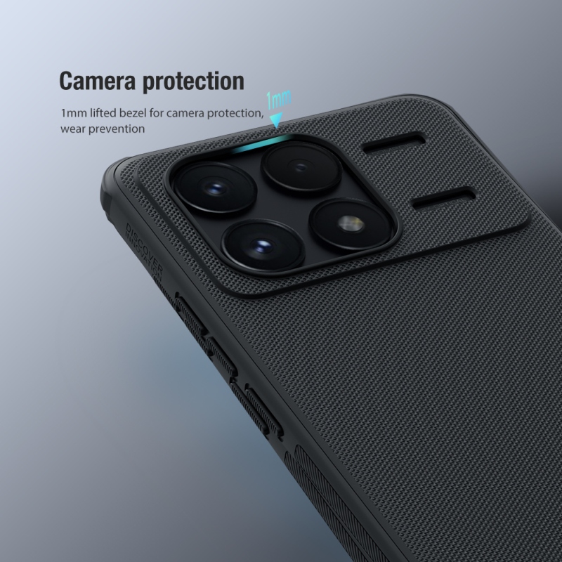 Nillkin Super Frosted PRO hátlap a Poco F6 Pro számára Fekete