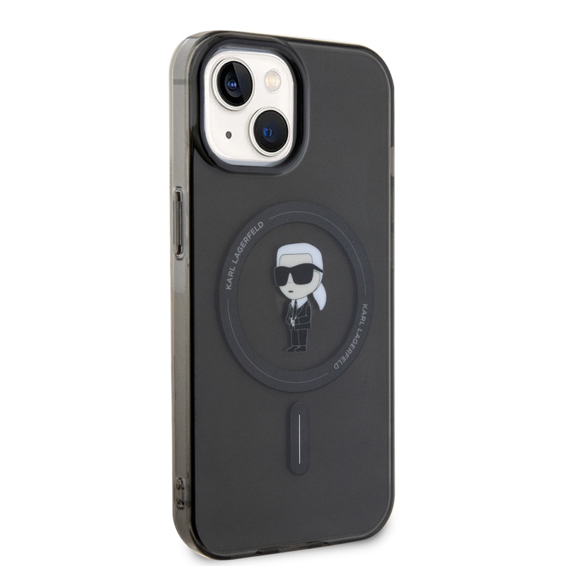 Karl Lagerfeld IML IML Ikonik MagSafe hátlap iPhone 15-hez Fekete