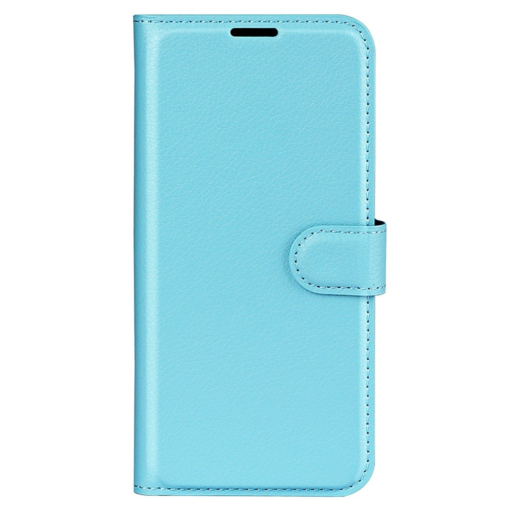 Litchi könyvtáska iPhone 15 Plus készülékhez - kék