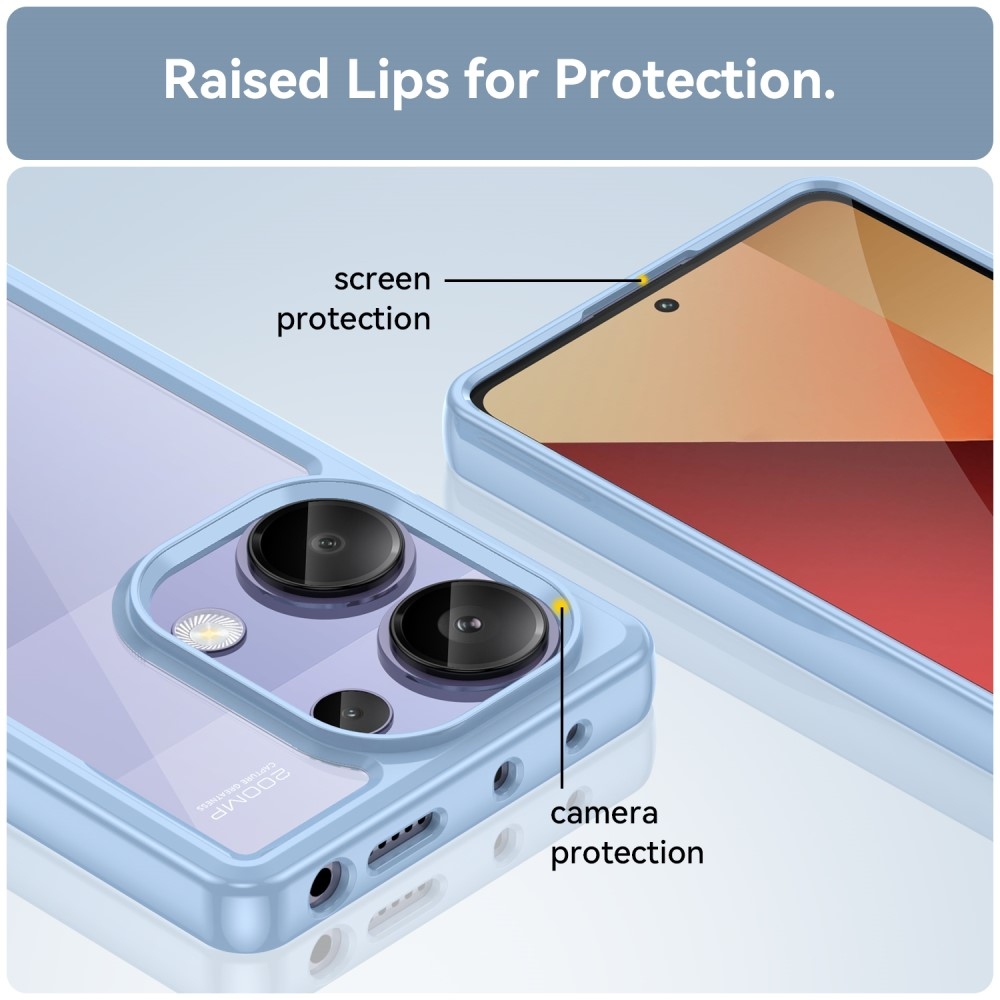 Gél tok kemény hátlappal Xiaomi Redmi Note 13 Pro 4G/Poco M6 Pro - kék