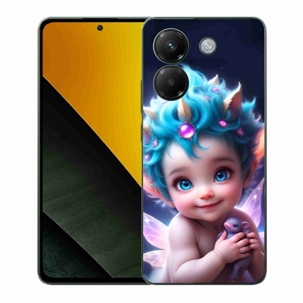 Gél borítás mmCase a Xiaomi Poco M7 Pro 5G számára - baba pillangószárnyakkal