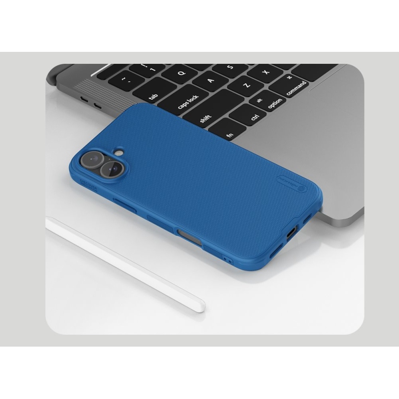 Nillkin Super Frosted PRO hátlap az Apple iPhone 16 készülékhez Kék