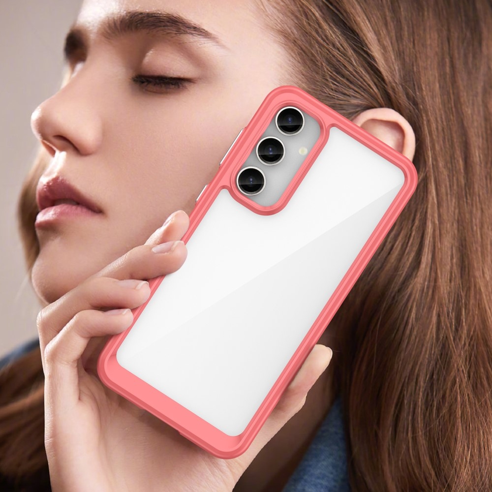 Gél tok kemény hátlappal Samsung Galaxy S23 FE készülékhez - piros