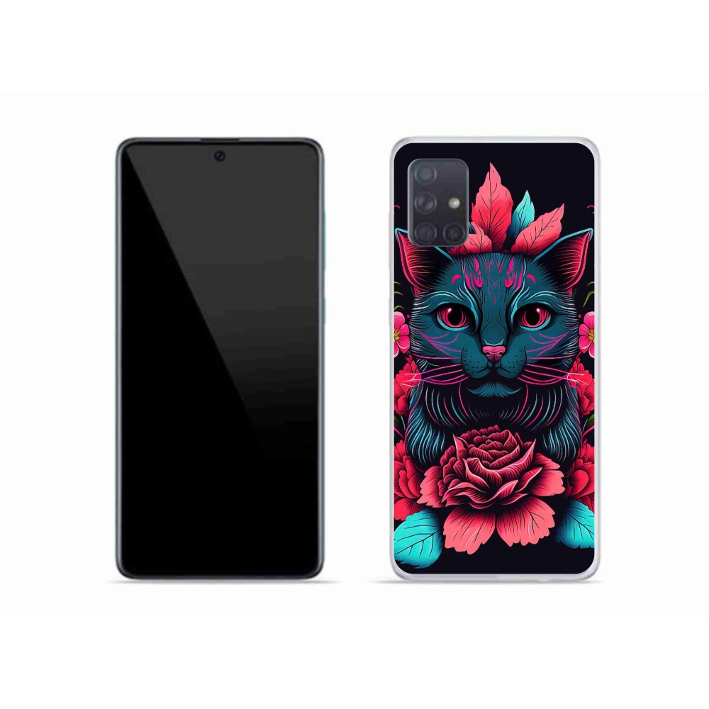 Gél borító mmCase Samsung Galaxy A51 készülékhez - virágok és macskák
