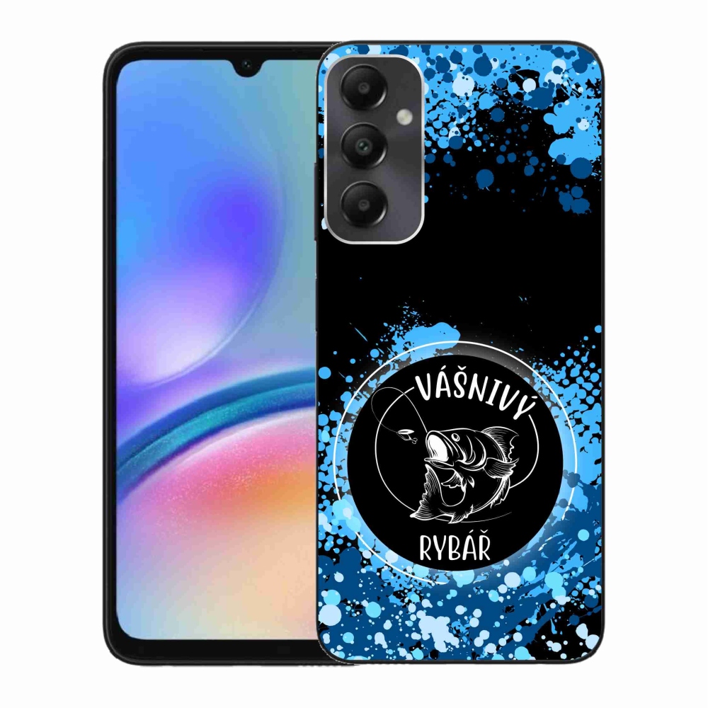 Gél borító mmCase Samsung Galaxy A05s készülékhez - szenvedélyes halász fekete háttérrel