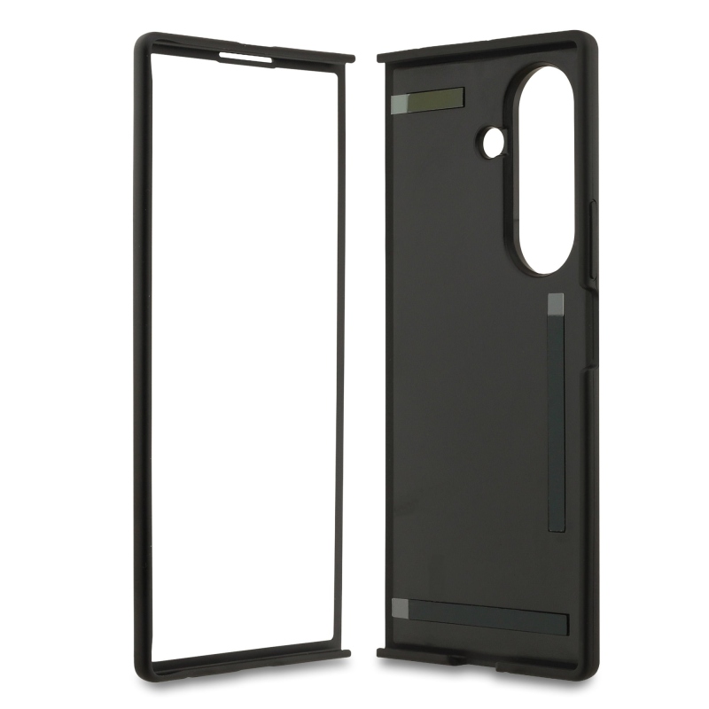 Guess PU bőr 4G színes gyűrűs mágneses hátlap Samsung Galaxy Z Fold 7 fekete