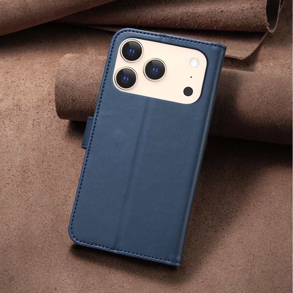 Clover könyv tok iPhone 17 Pro Max készülékhez - kék