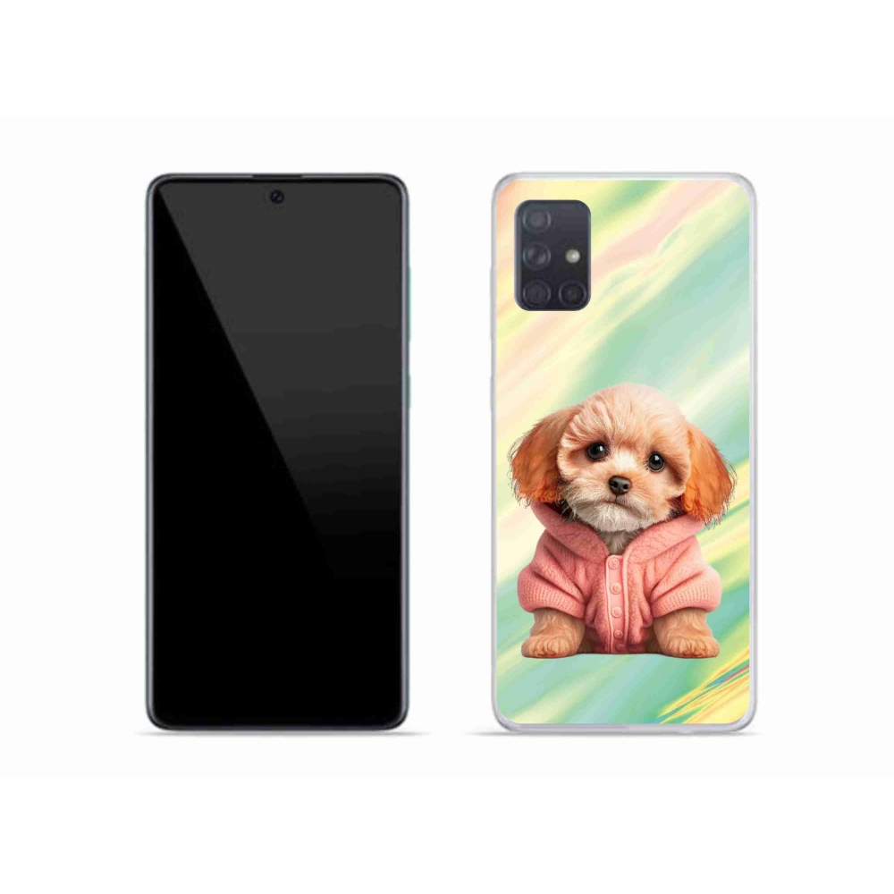 Gél borítás mmCase Samsung Galaxy A51 - pulóveres kiskutya Samsung Galaxy A51-hez