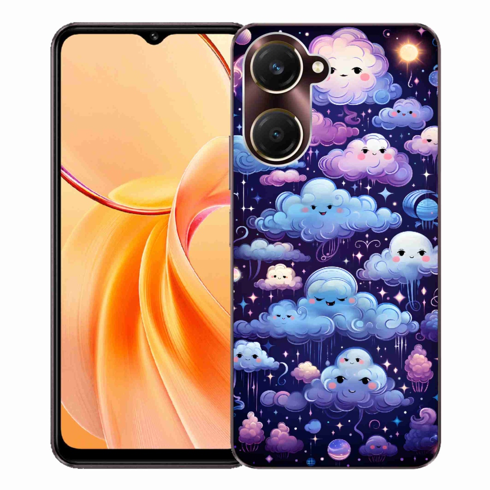Gél borítás mmCase a Vivo Y28s 5G-hez - felhők