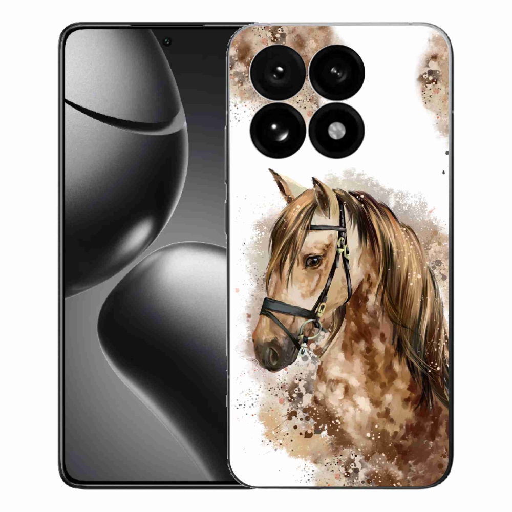 Gél borítás mmCase a Xiaomi 15T-hez - barna rajzfilm ló