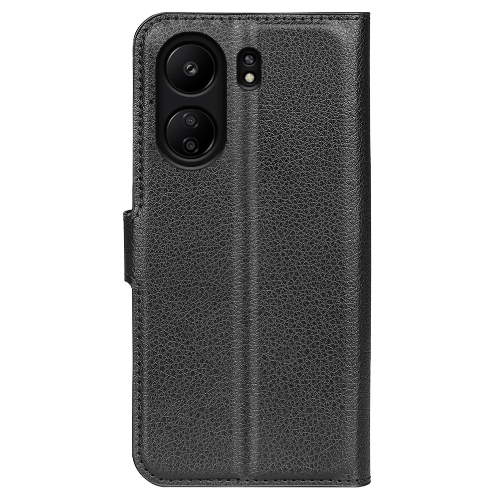 Litchi könyv tok a Xiaomi Poco C65/Redmi 13C készülékhez - fekete