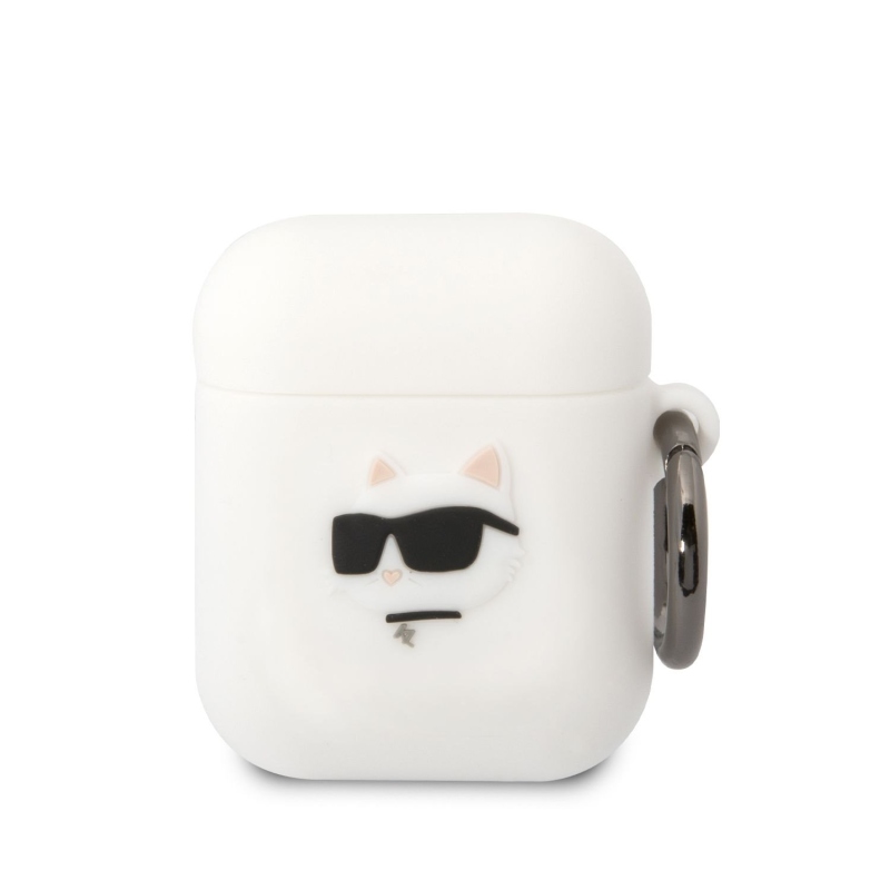 Karl Lagerfeld 3D Logo NFT Choupette Head szilikon tok Airpods 1/2 Fehér