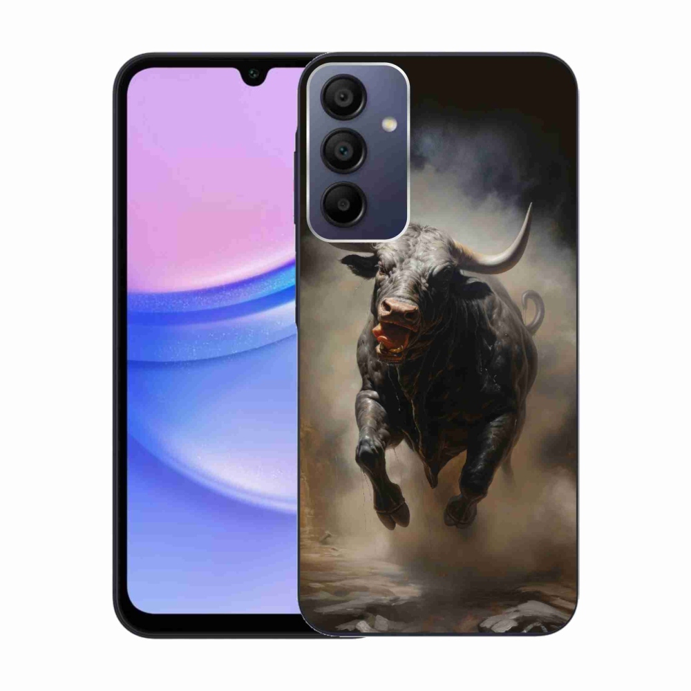Gél borítás mmCase Samsung Galaxy A15 4G/5G - dühös bika - Samsung Galaxy A15 4G/5G - dühös bika