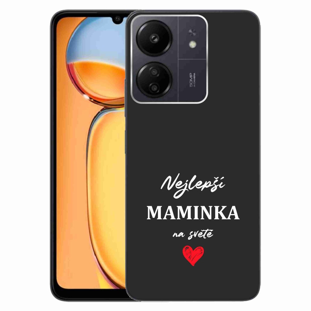 Gél borító mmCase a Xiaomi Poco C65/Redmi 13C - legjobb anya 1 fekete háttérrel