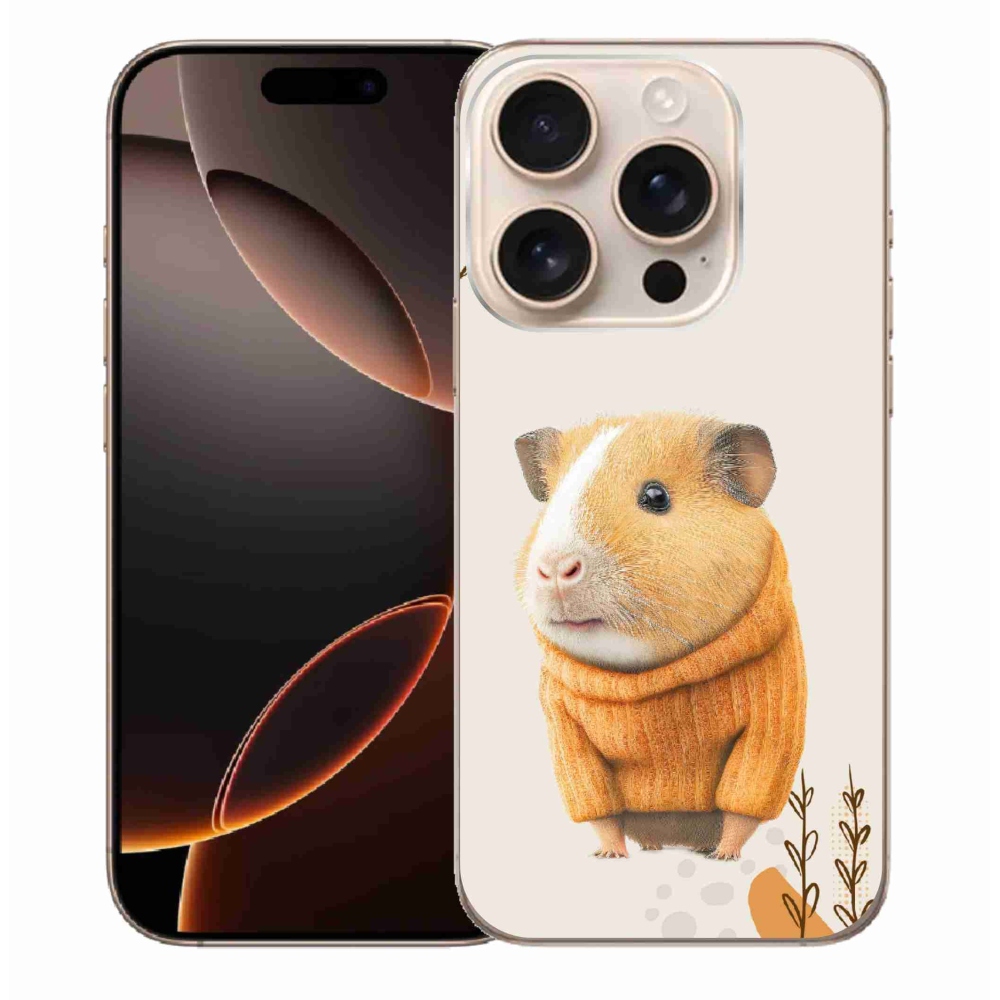 Gél borítás mmCase iPhone 16 Pro Max készülékhez - tengerimalac pulóverben