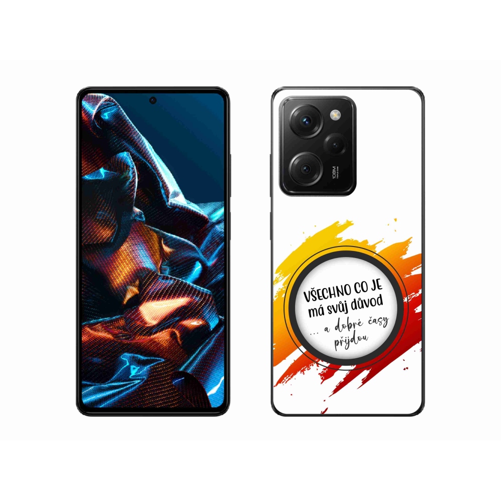 Gél borítás mmCase a Xiaomi Poco X5 Pro 5G számára - idézet 3 fehér háttér
