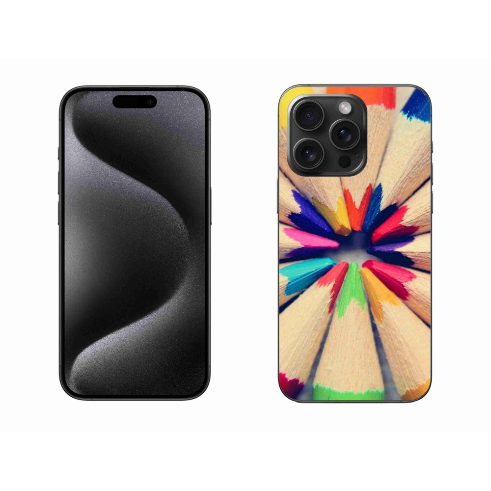 Zselés borítás mmCase iPhone 15 Pro Max készülékhez - zsírkréták