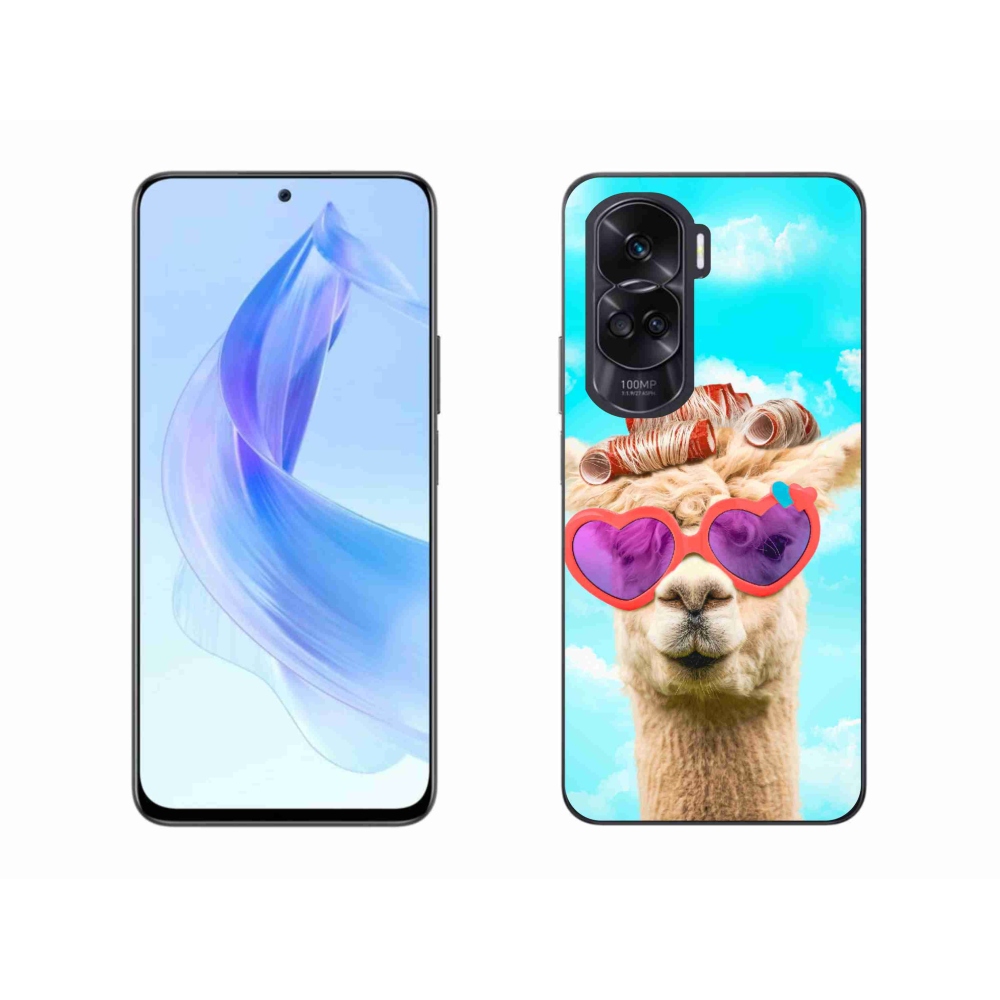Zselés borítás mmCase a Honor 90 Lite-hoz - szemüveges láma