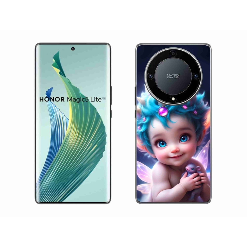 Gél borítás mmCase a Honor Magic 5 Lite 5G számára - baba pillangószárnyakkal