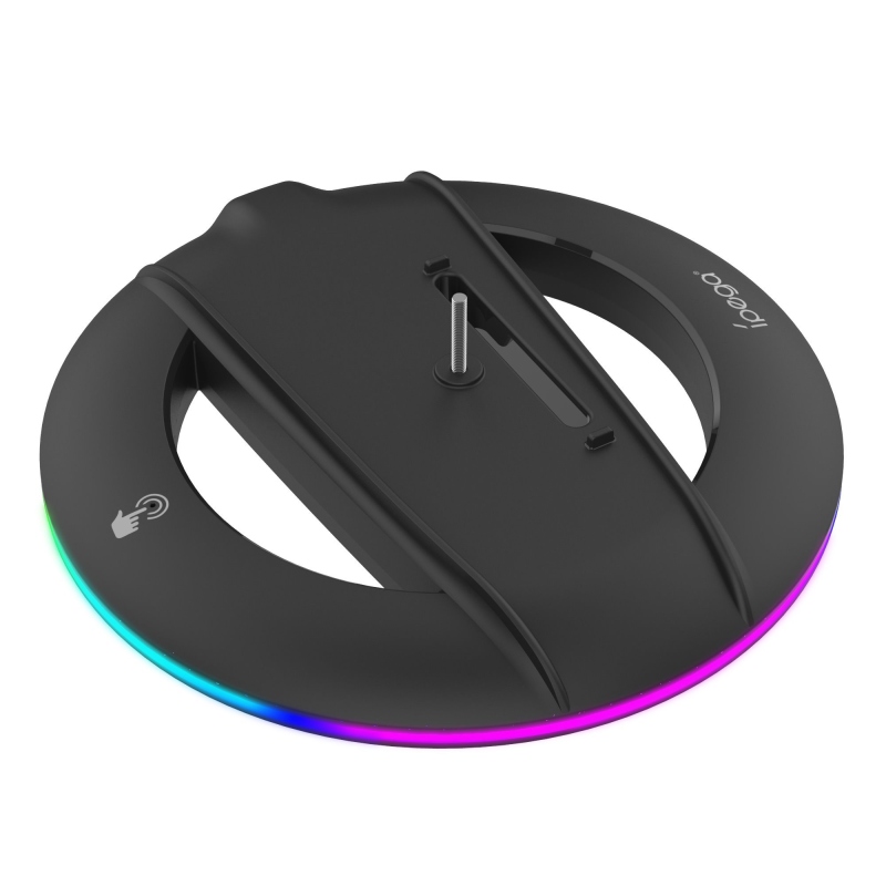 iPega P5S025S Függőleges állvány RGB-vel a PS5 Slimhez Fekete