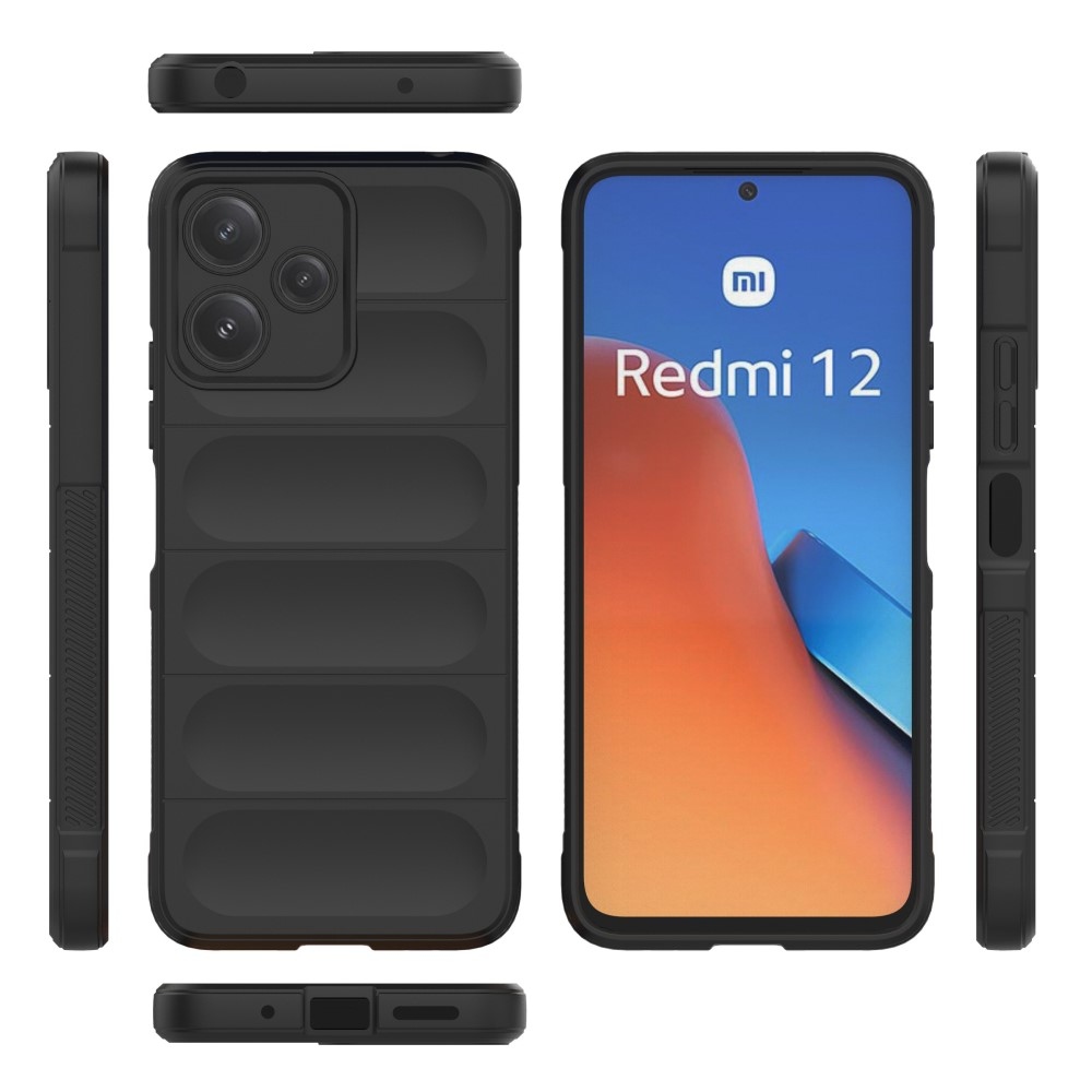 Rugg tartós zselés tok Xiaomi Redmi 12 5G - fekete