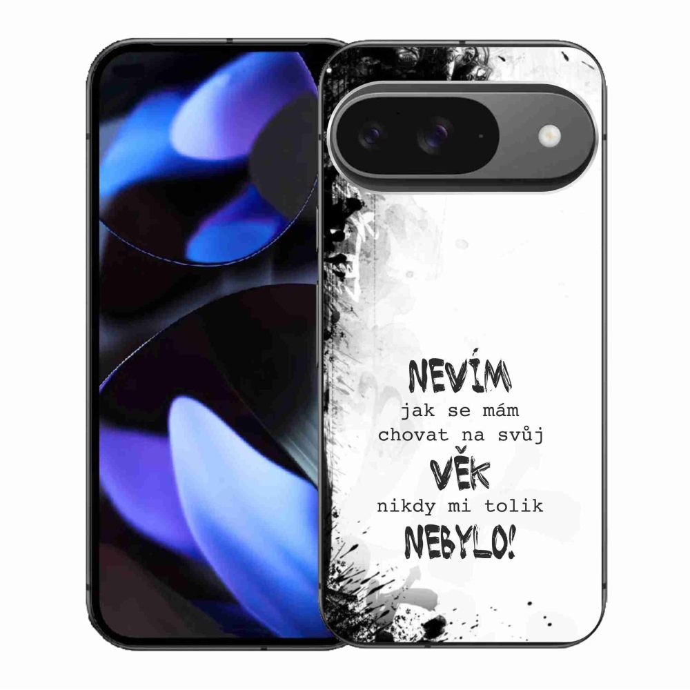 Gél borítás mmCase a Google Pixel 9/9 Pro számára - vicces szöveg 14 fehér háttér