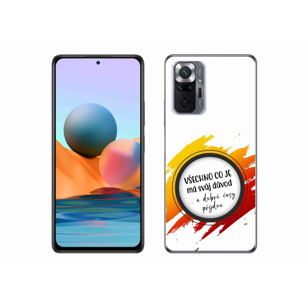 Gél borítás mmCase a Xiaomi Redmi Note 10 Pro készülékhez - idézet 3 fehér háttér
