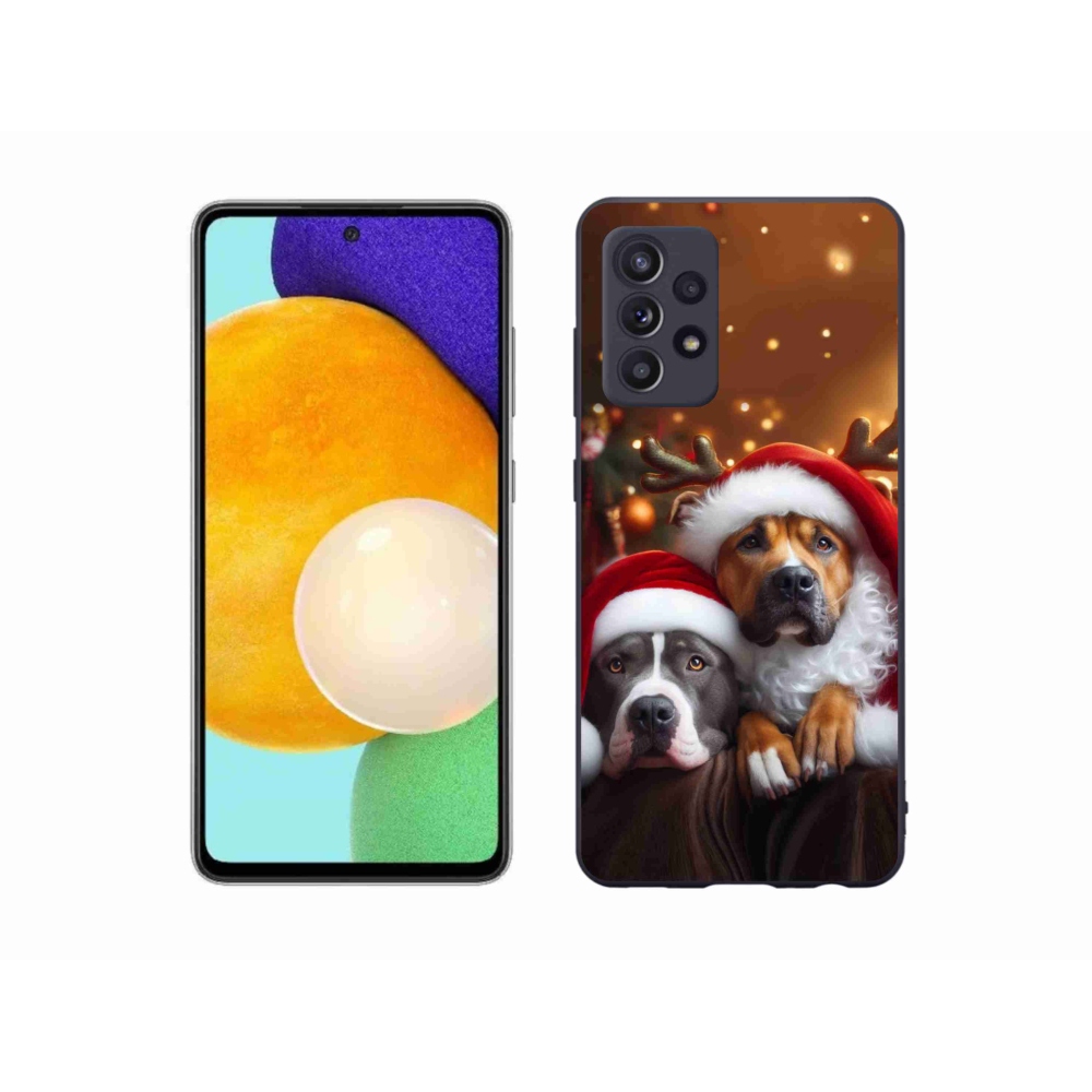 Gél borítás mmCase Samsung Galaxy A52s 5G - Karácsonyi kutyák