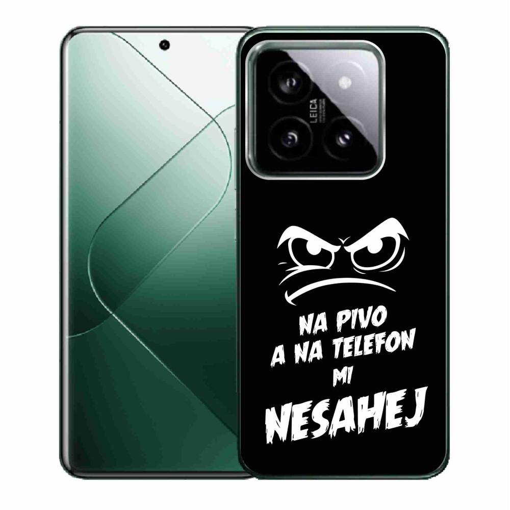 Gél borító mmCase a Xiaomi 14 - sör motívum 2 fekete háttérrel