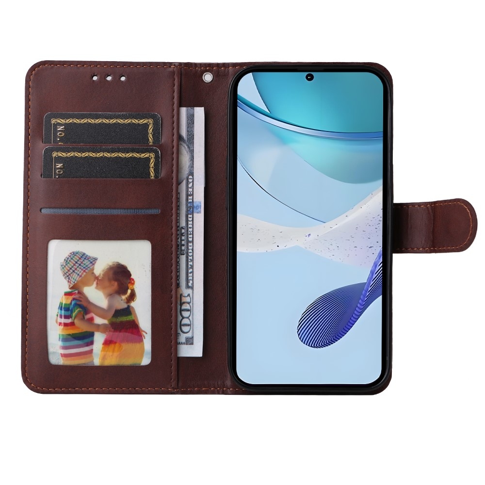 Könyvtáska a Realme 14x 5G/Realme C75 készülékhez - barna színű