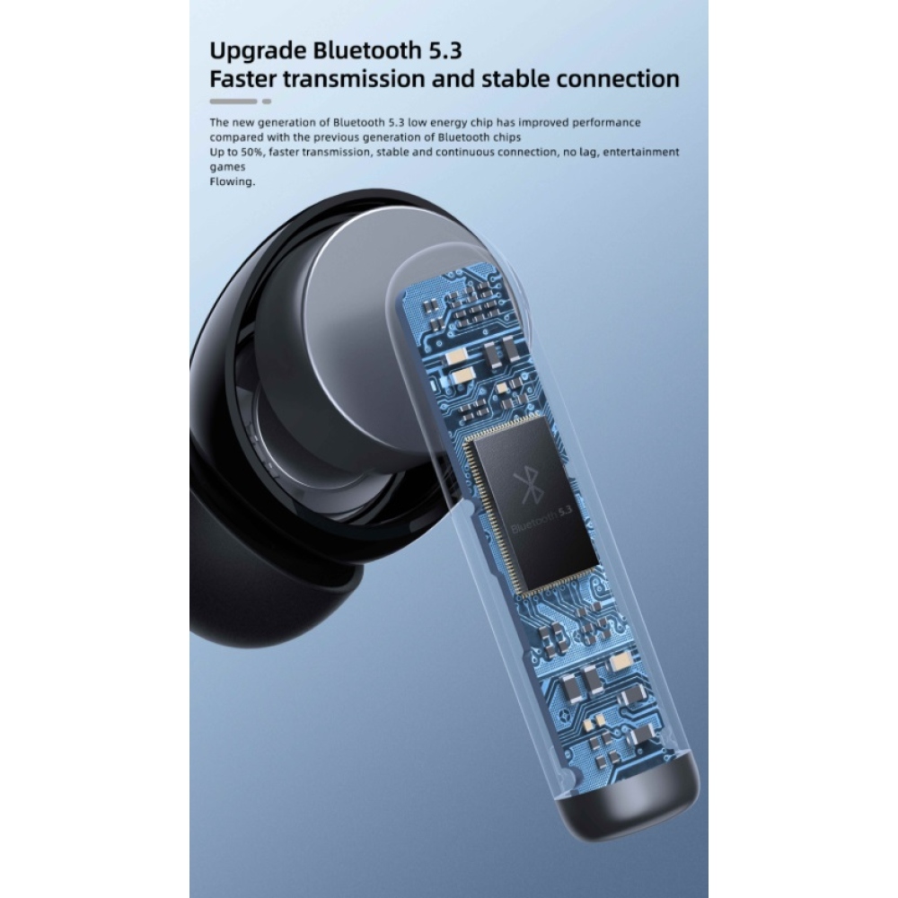 Swissten bluetooth fejhallgató ANC Focus - fekete