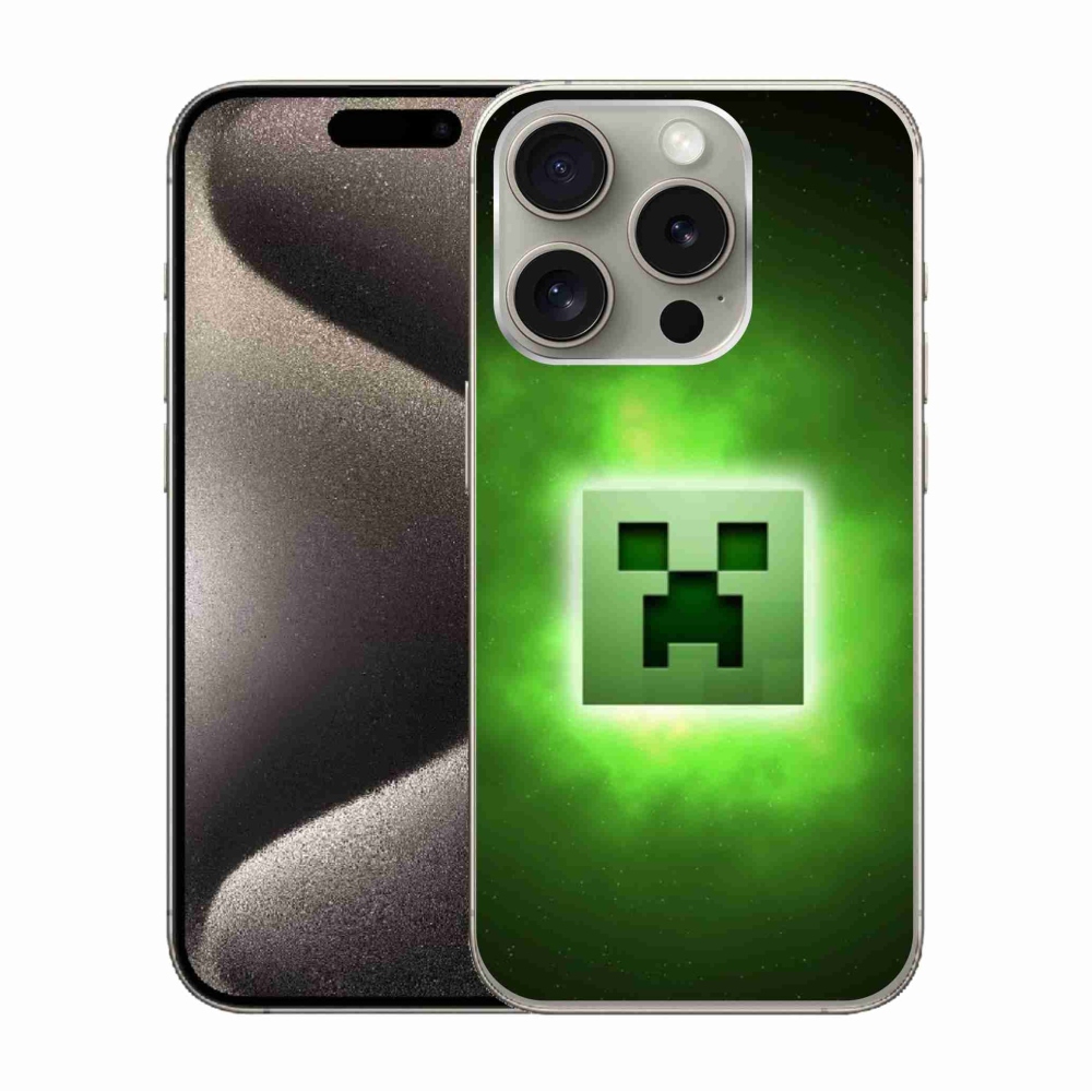 Gél borítás mmCase iPhone 15 Pro készülékhez - minecraft